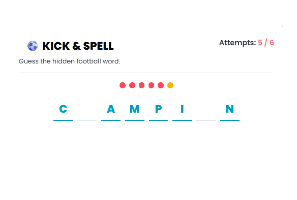 Football Kick & Spell